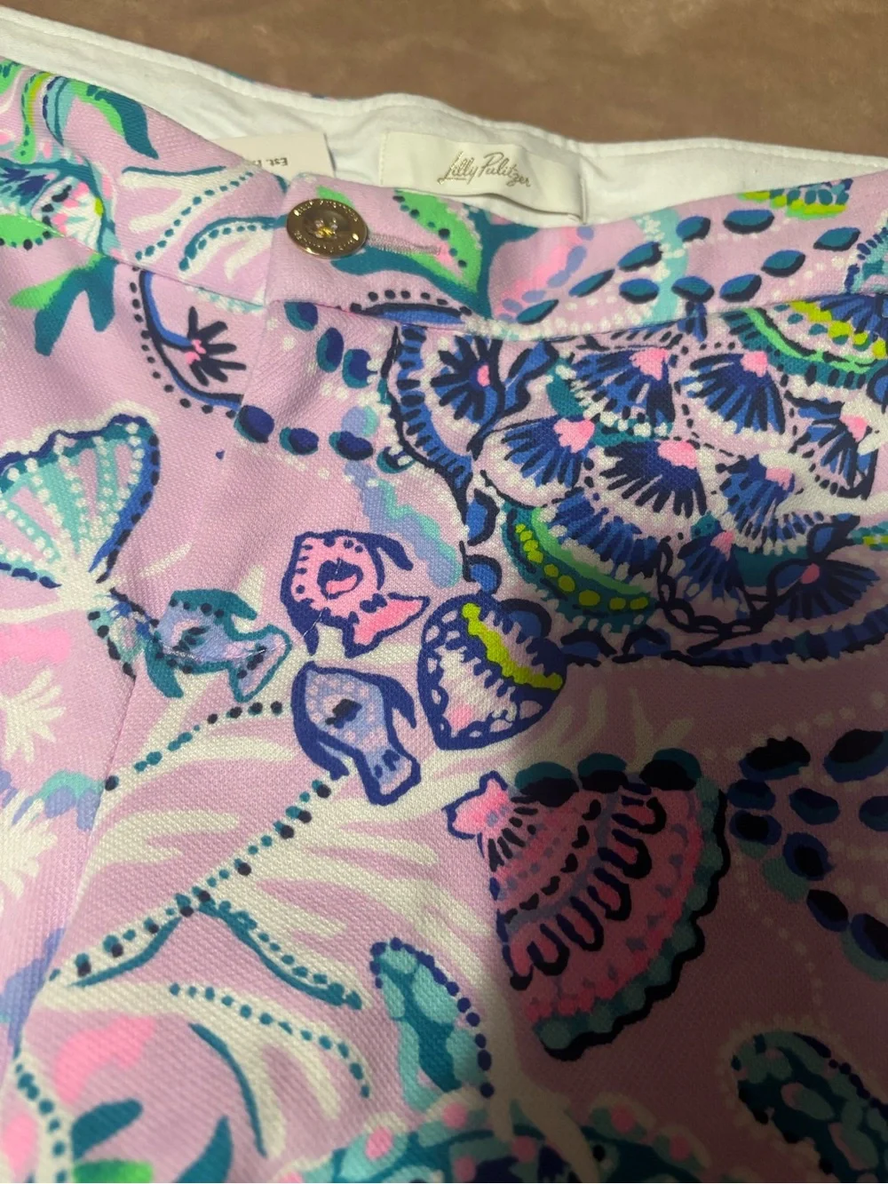 Lilly Pulitzer Pink Scalloped Floral-Print Women’s Shorts